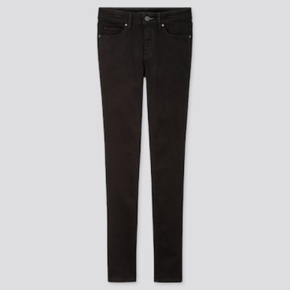 Uniqlo Black Tapered High Rise Skinny Jeans